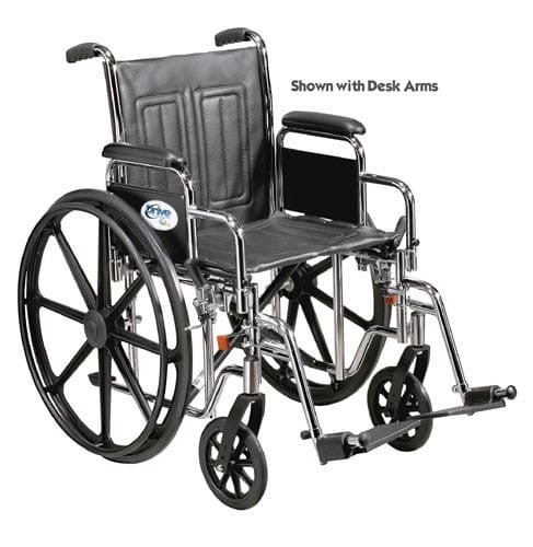 Wheelchair Std. 16 Fixed Arms w/Swingaway Footrests-0
