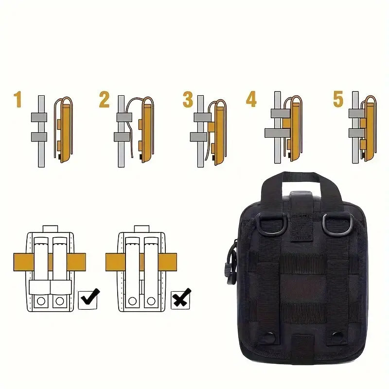 151pcs Portable First Aid Kit(Black, Includes Essential Tools) CAN