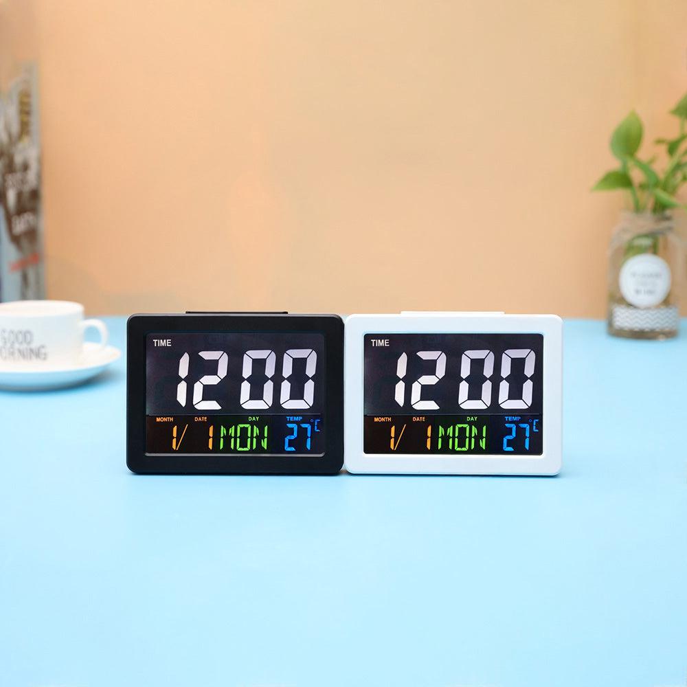 Digital Home Large Jumbo LED Wall Desk Clock With Calendar Temperature Easy pick box