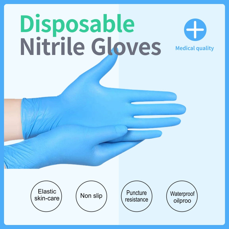 Nitrile Disposable Gloves – Blue | Powder-Free Medical Grade 500 Pcs-2