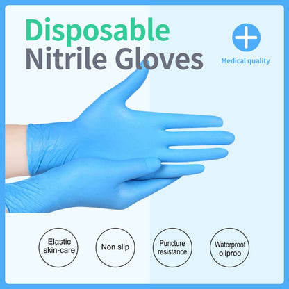Nitrile Disposable Gloves – Blue (100pcs) | Powder-Free Medical Grade-2