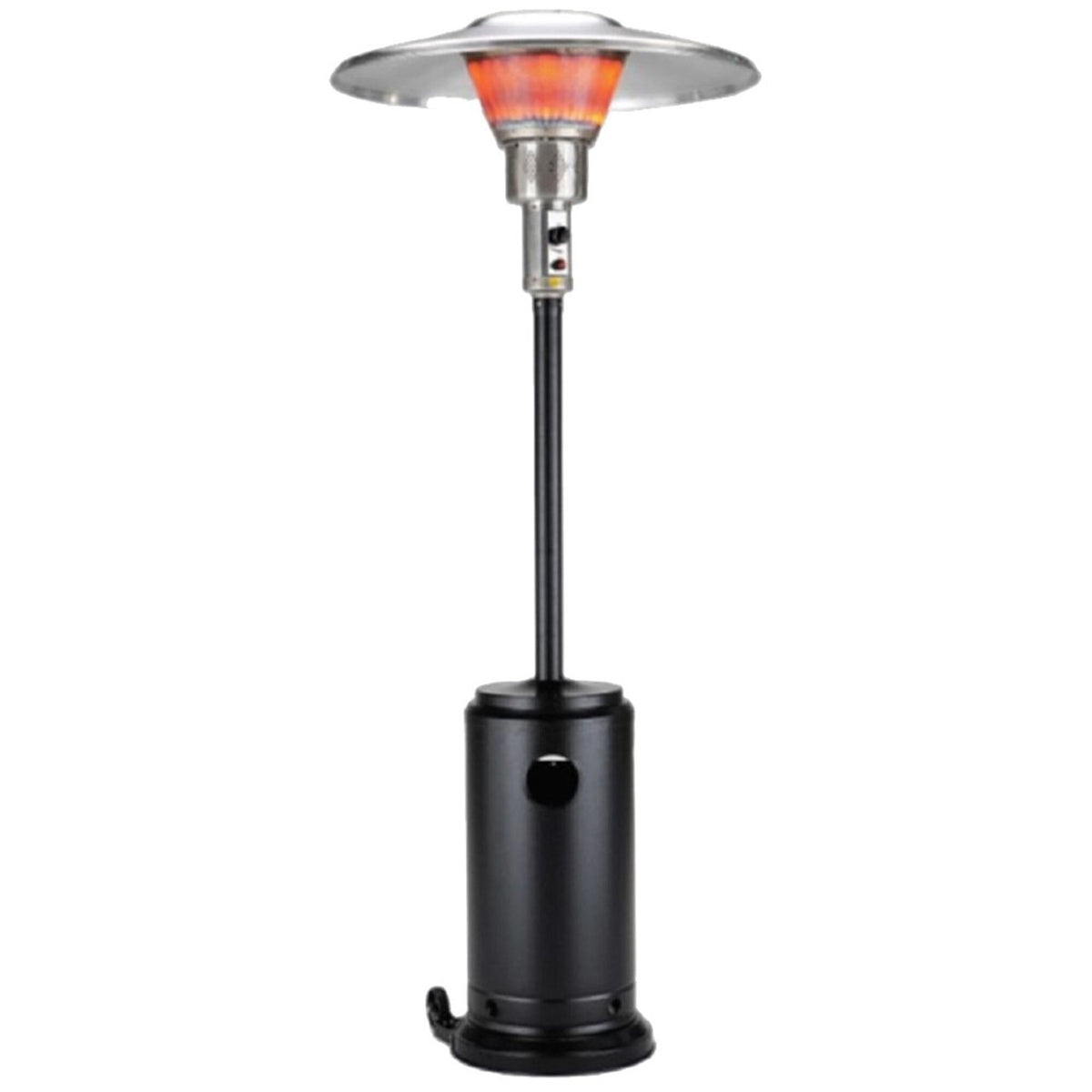 40000 BTU Black Steel Propane Cylindrical Pole Standing Patio Heater Rosenthal Community Care Services