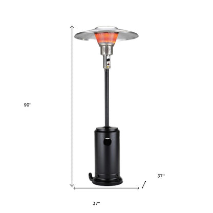 40000 BTU Black Steel Propane Cylindrical Pole Standing Patio Heater Rosenthal Community Care Services