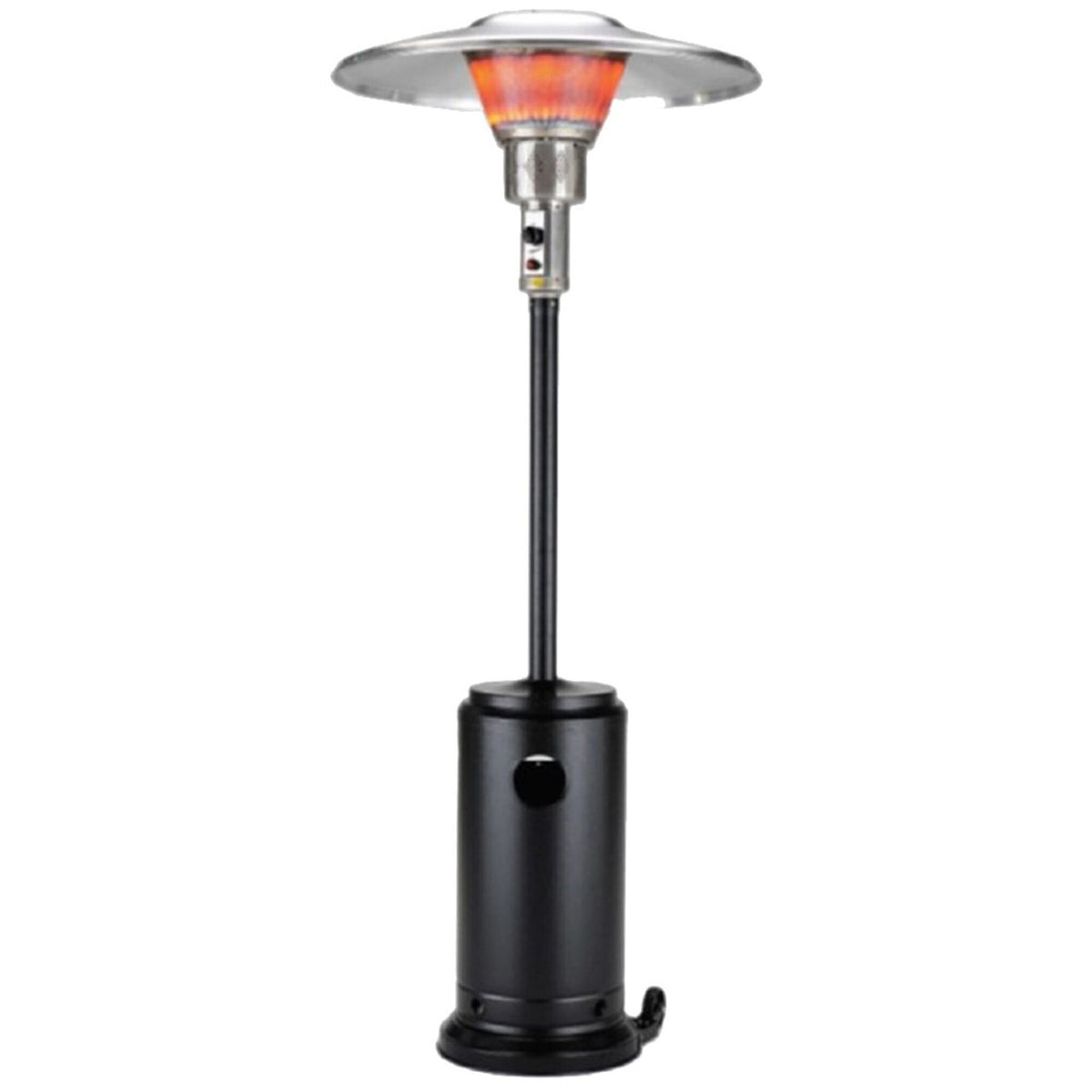40000 BTU Black Steel Propane Cylindrical Pole Standing Patio Heater Rosenthal Community Care Services