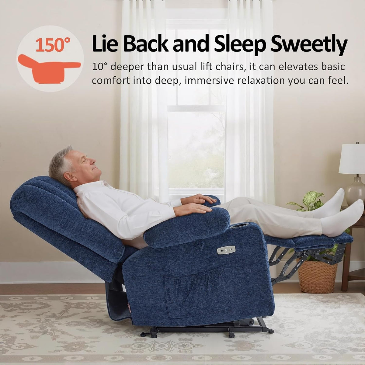 Large Power Lift Recliner Chair for Senior Individuals ShipItFurniture