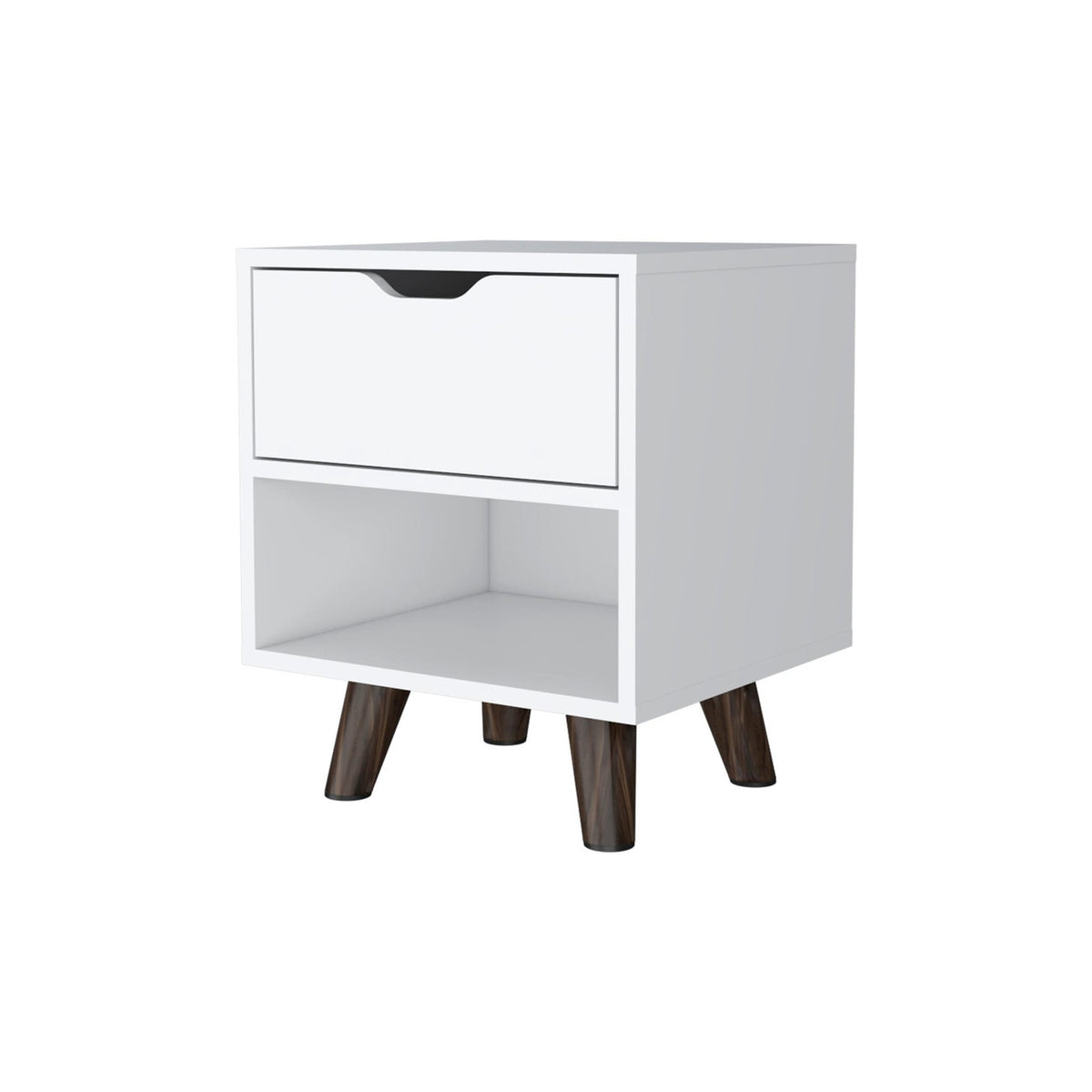 19" White One Drawer Faux Wood Nightstand Rosenthal Community Care Services