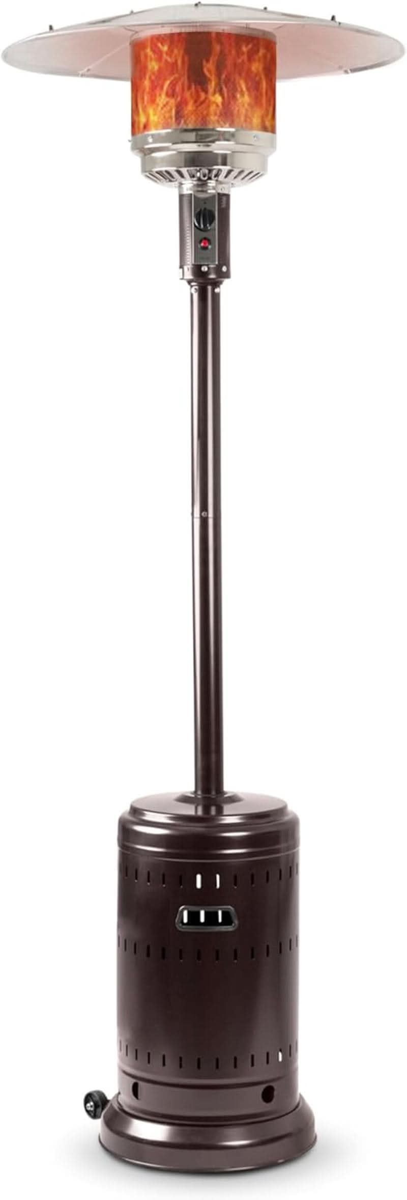 46,000 BTU Outdoor Patio Heater With Wheels Havana Bronze ShipItFurniture
