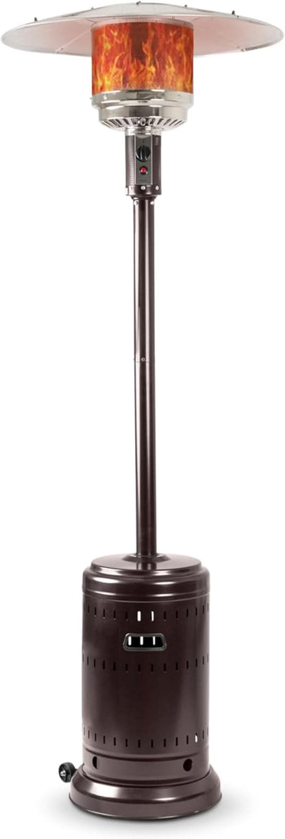 46,000 BTU Outdoor Patio Heater With Wheels Havana Bronze ShipItFurniture
