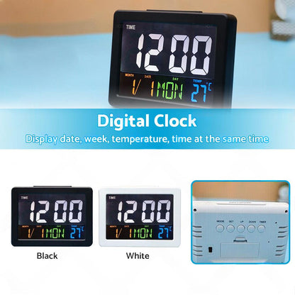 Digital Home Large Jumbo LED Wall Desk Clock With Calendar Temperature Easy pick box