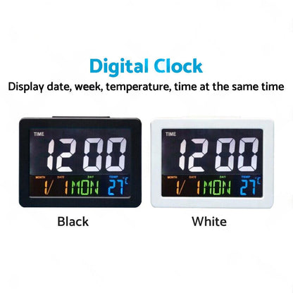 Digital Home Large Jumbo LED Wall Desk Clock With Calendar Temperature Easy pick box