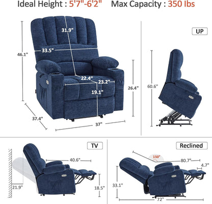 Large Power Lift Recliner Chair for Senior Individuals ShipItFurniture