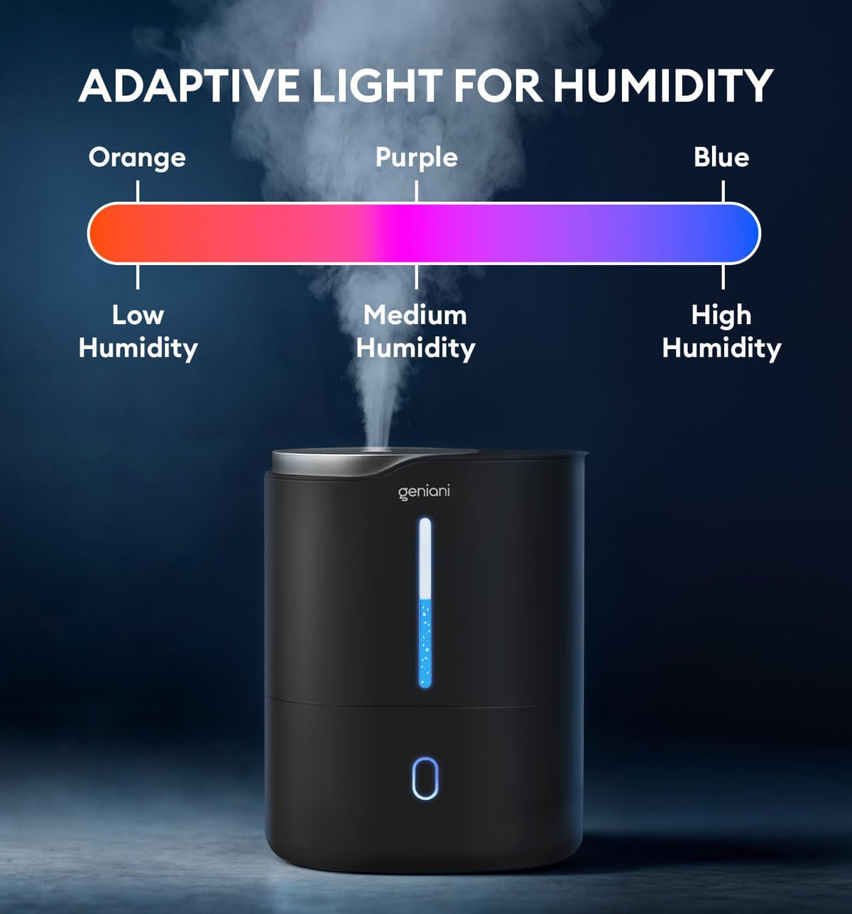Humidifier Huron 4L, Black Geniani