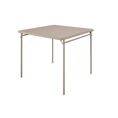 5-Piece Square Folding Dining Table with 4 Chairs Guest Set Game Table - Beige FastFurnishings