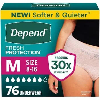 Depend Adult Diapers (Pull-Ups) - MEDIUM Rosenthal Community Care Services