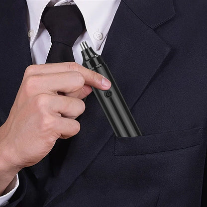 Rechargeable Ear And Nose Hair Trimmer for Men USB Electric Grooming Tool Black LPO