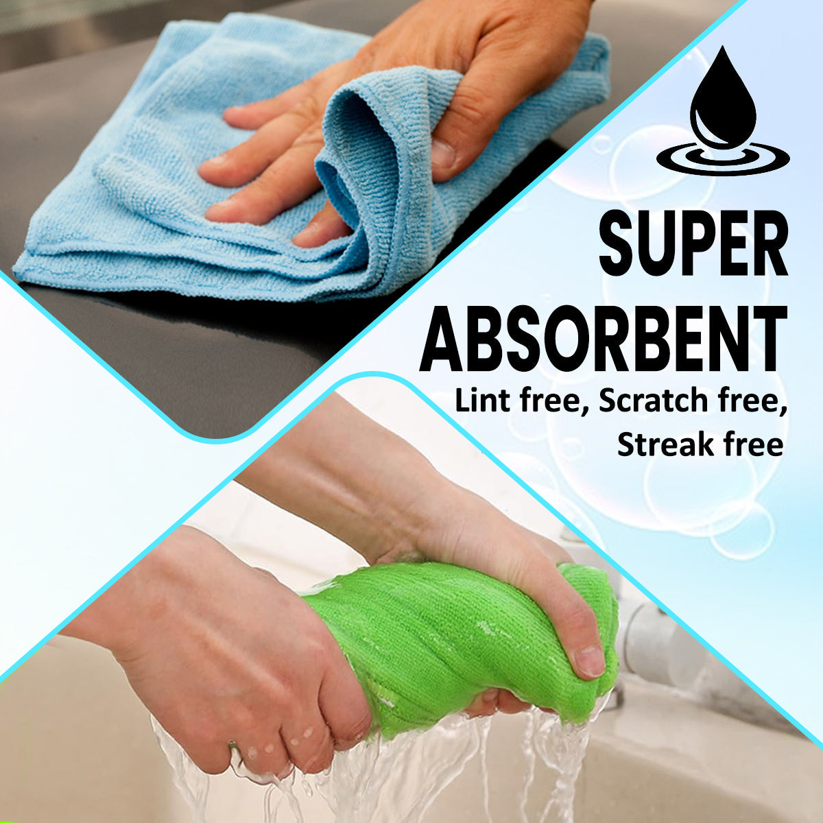 Microfiber Cleaning Cloth Car Cleaning  Detailing Towels Washing Duster Ozee beekeeping Supplies