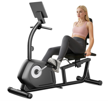 Recumbent Exercise Bike, Magnetic Stationary Bike for Home, Adjustable Seat Rosenthal Community Care Services
