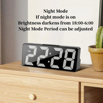 Voice Control Digital Alarm Clock – LED Display OBA
