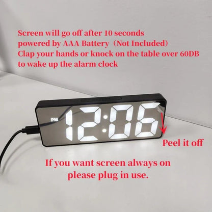 Voice Control Digital Alarm Clock – LED Display OBA