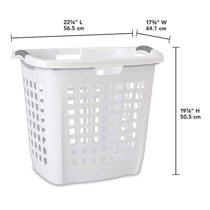 Set of 4 Heavy Duty Plastic Laundry Hamper Dirty Clothes Basket FastFurnishings