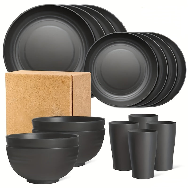 Unbreakable Tableware Set for Home & Camping (16pcs)-4