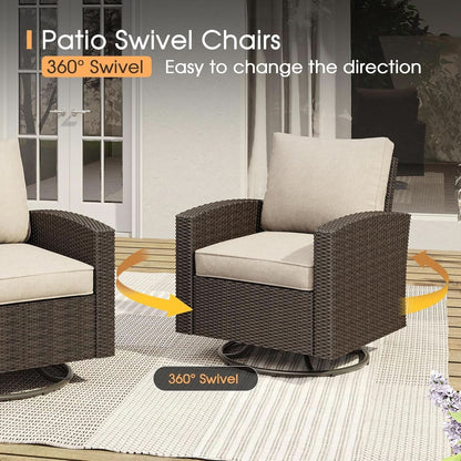 Eight Piece Outdoor Patio Furniture Set with Firepit ShipItFurniture