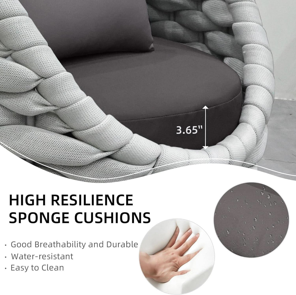 Six Piece Aluminum Patio Furniture Set With Cushions ShipItFurniture