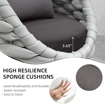 Six Piece Aluminum Patio Furniture Set With Cushions ShipItFurniture