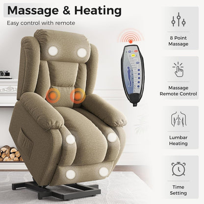Brown Heavy Duty Electric Lift Recliner Chair ShipItFurniture