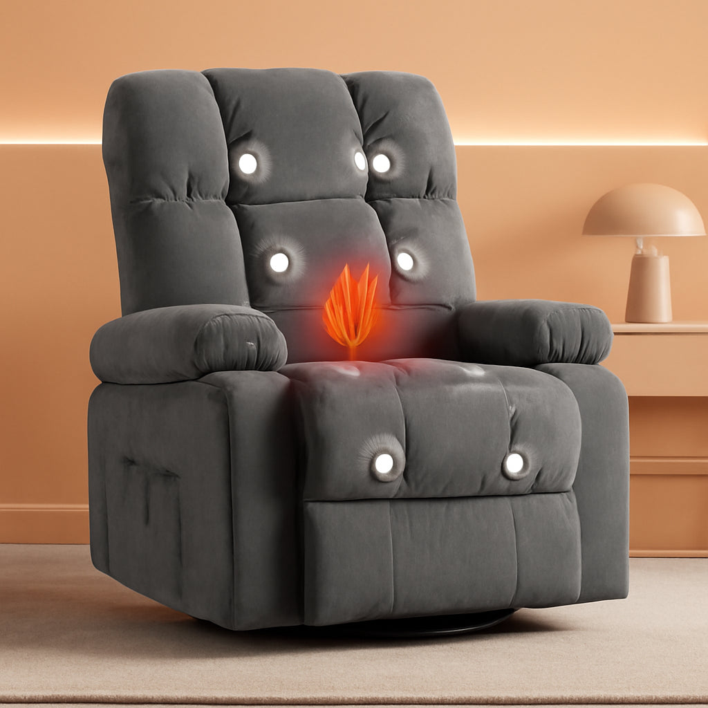 Premium Oversized Recliner Chair With Heat Massage ShipItFurniture