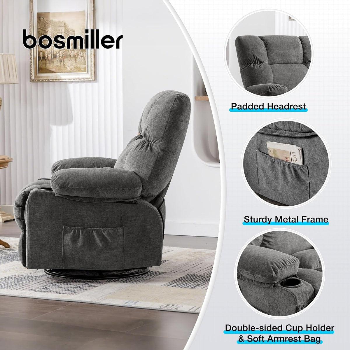Premium Oversized Recliner Chair With Heat Massage ShipItFurniture