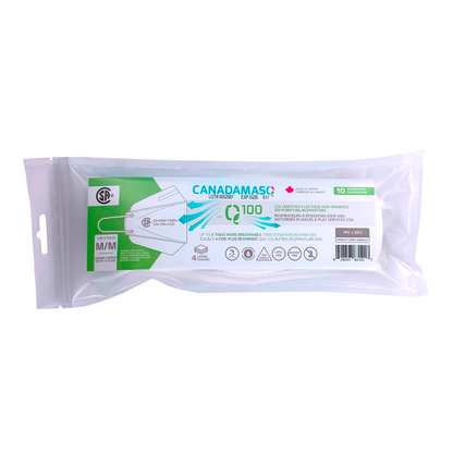 Respirator | CA-N95 Certified | Q100 - White (Pack of 10) Rosenthal Community Care Services