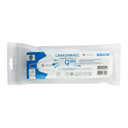 Respirator | CA-N95 Certified | Q100 - White (Pack of 10) Rosenthal Community Care Services