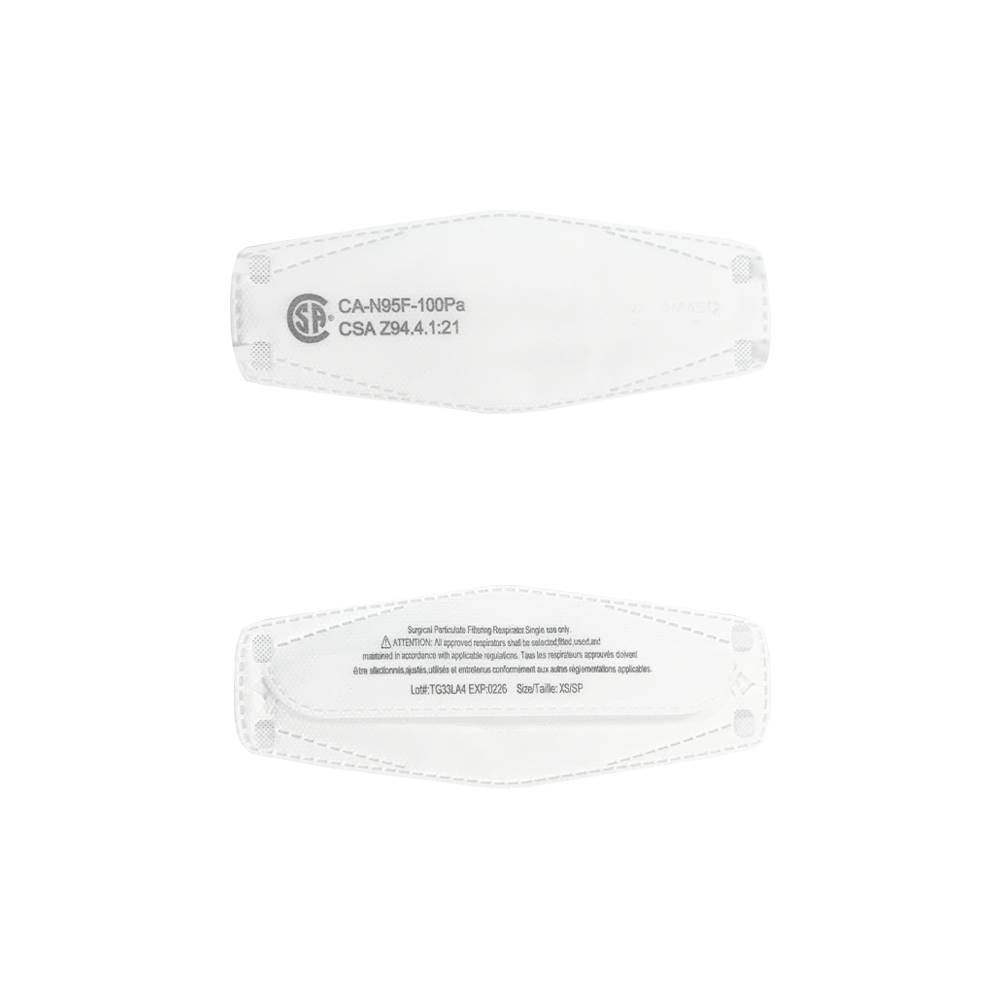 Respirator | CA-N95 Certified | Q100 - White (Pack of 10) Rosenthal Community Care Services