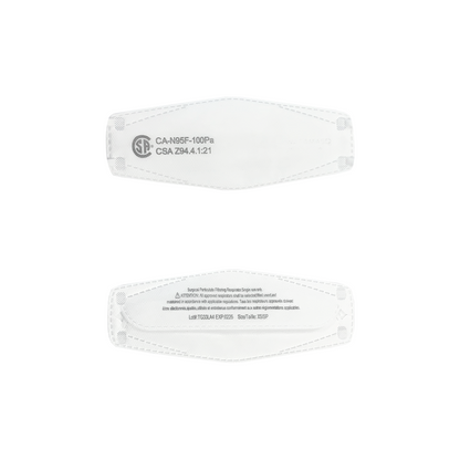 Respirator | CA-N95 Certified | Q100 - White (Pack of 10) Rosenthal Community Care Services