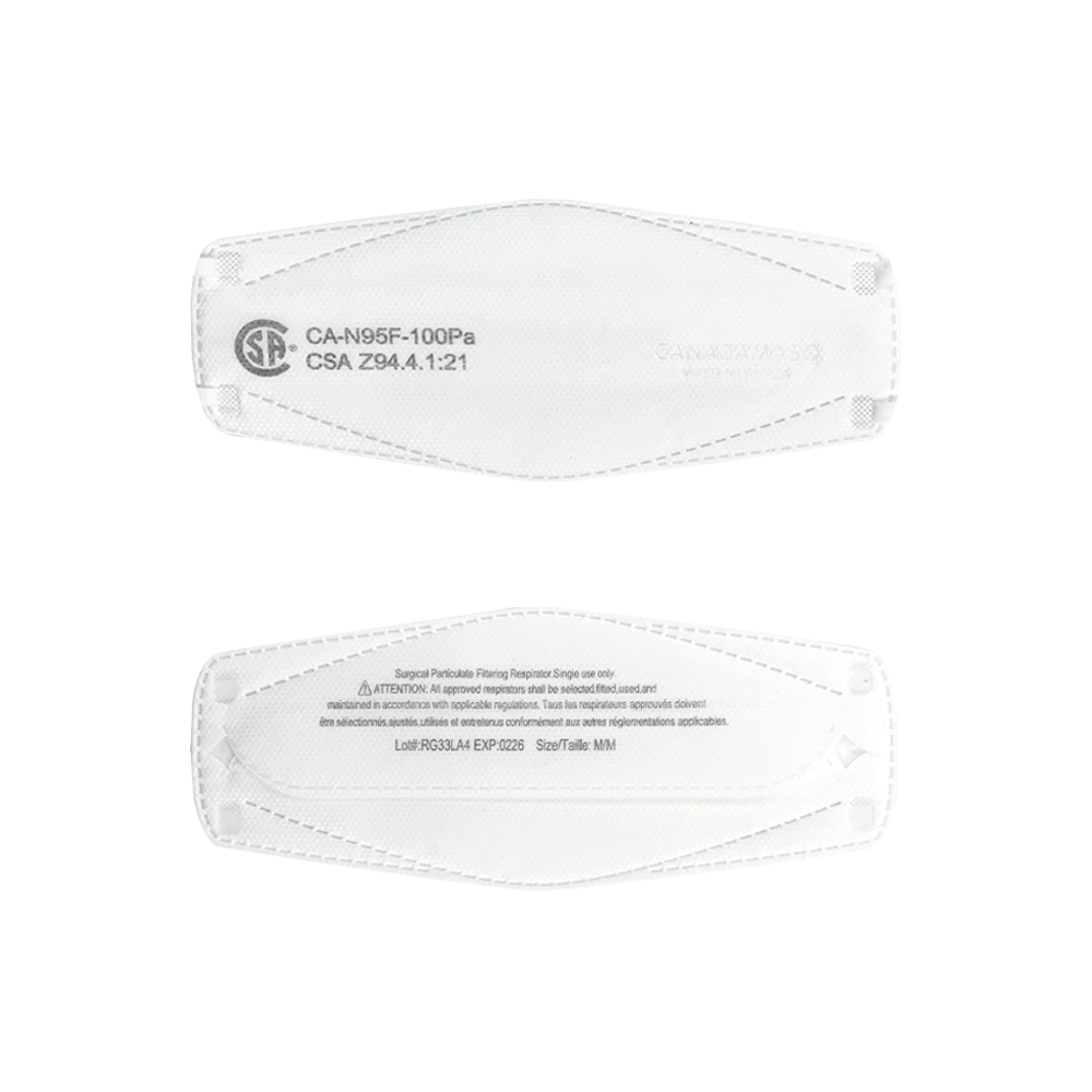 Respirator | CA-N95 Certified | Q100 - White (Pack of 10) Rosenthal Community Care Services