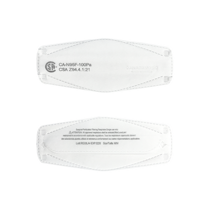 Respirator | CA-N95 Certified | Q100 - White (Pack of 10) Rosenthal Community Care Services