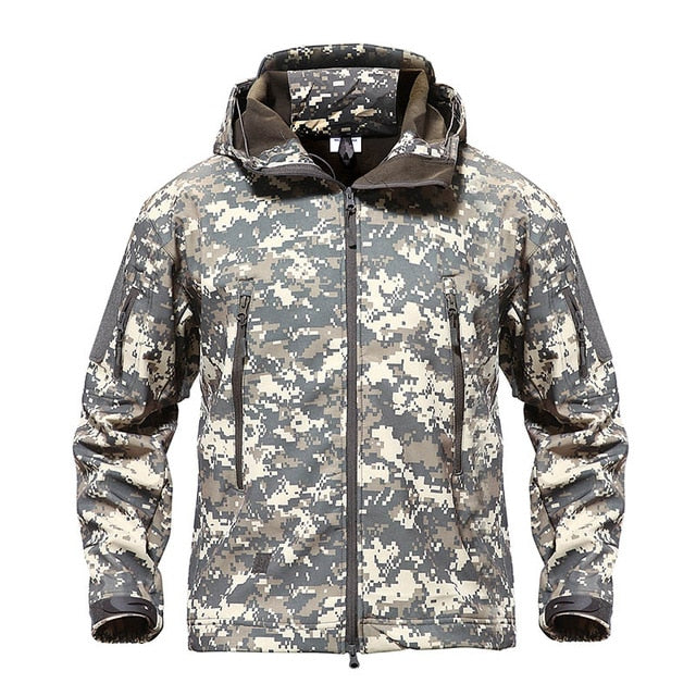 Army Camouflage Airsoft Jacket Men Military Tactical Jacket Winter Waterproof Softshell Jacket Windbreaker Hunt Clothes Vimost Shop