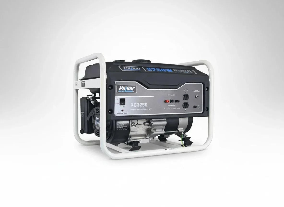 Pulsar 3250W Portable Gas Powered Generator, 2500 Running Watts, 4-Gallon Fuel Tank Pulsar