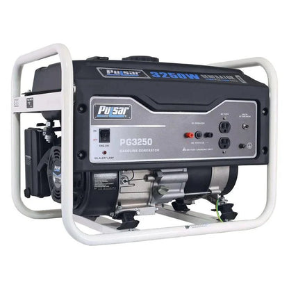 Pulsar 3250W Portable Gas Powered Generator, 2500 Running Watts, 4-Gallon Fuel Tank Pulsar